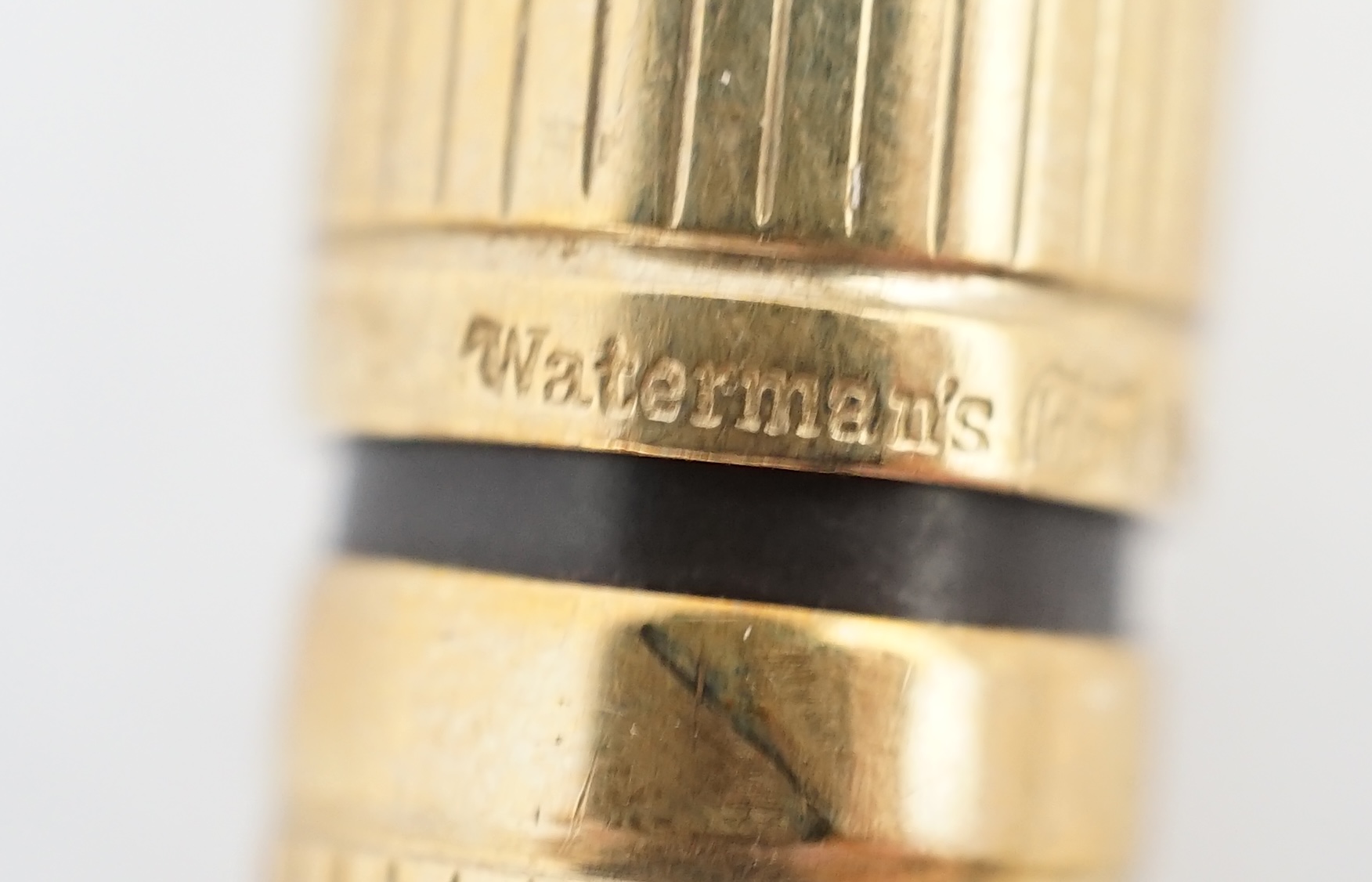 A Waterman 9ct. gold 'FDW' fountain pen